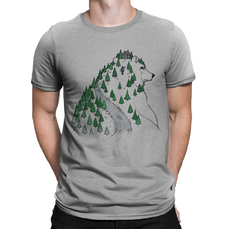

Футболка мужская Dream Shirts Медведь в Лесу серая 2XL, Серый, Медведь в Лесу