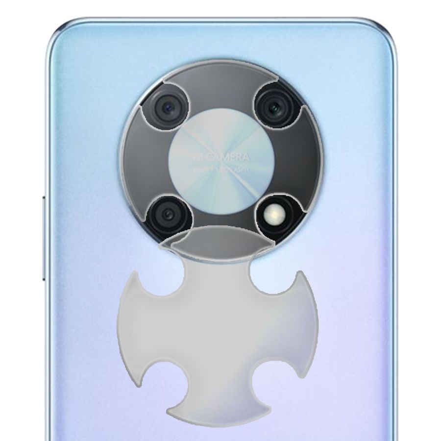 Стекло защитное гибридное Матовое Krutoff для камеры Huawei Nova Y90
