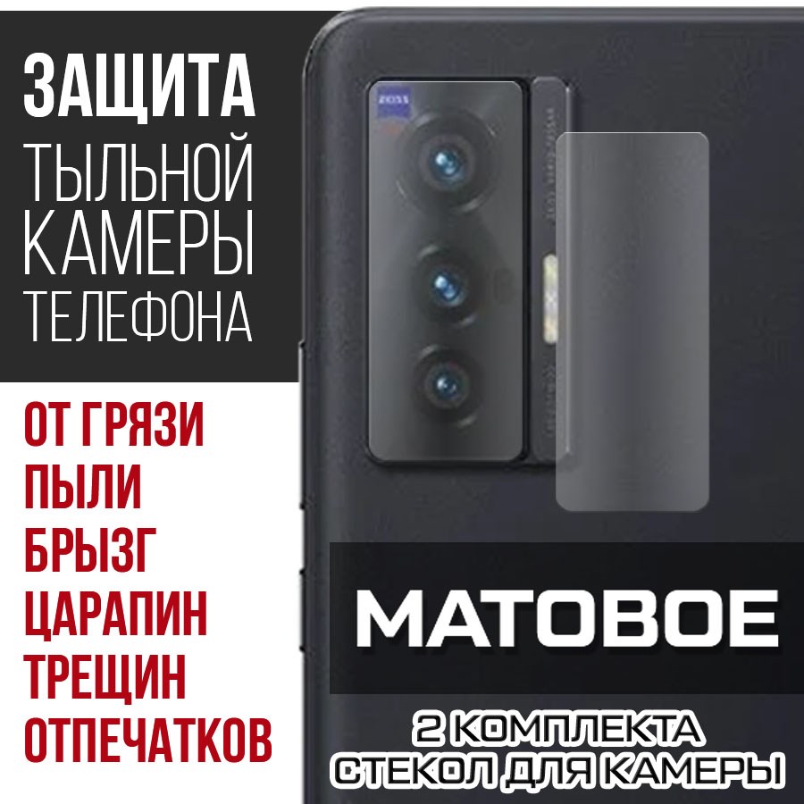 

Стекло защитное гибридное Матовое Krutoff для камеры Vivo X70