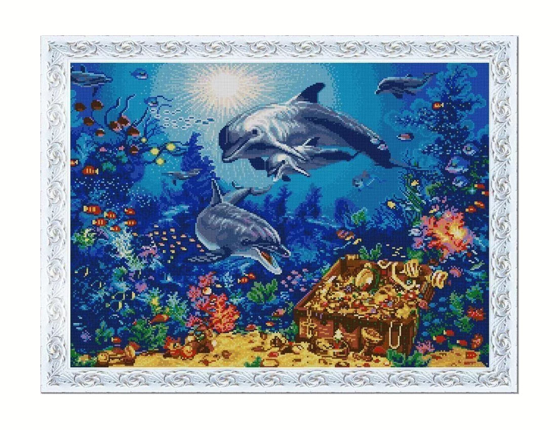 

Схемы для вышивания бисером Морские сокровища 1330, 45x60 см от