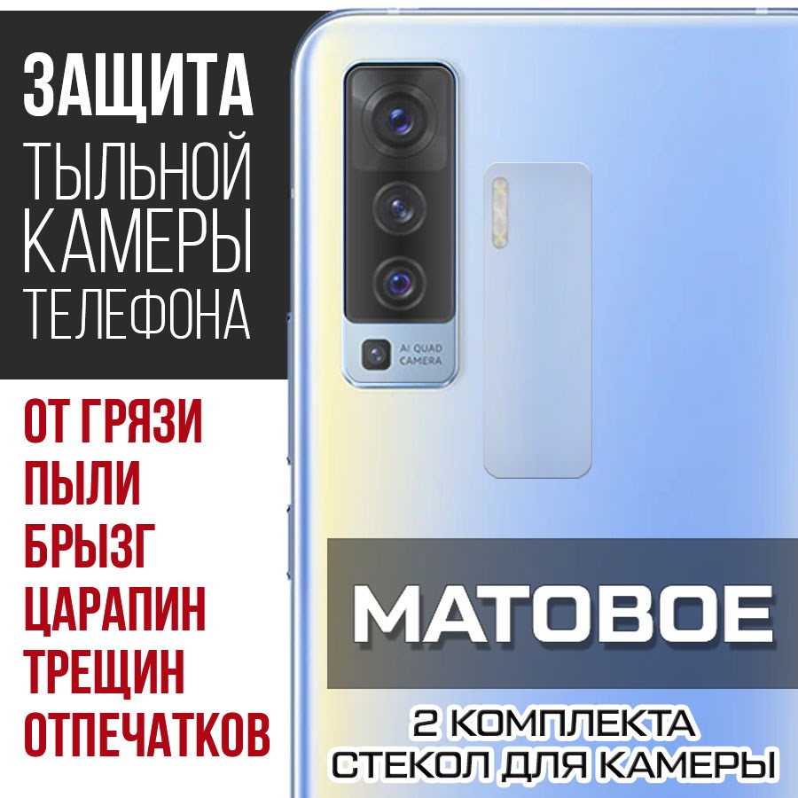 

Стекло защитное гибридное Матовое Krutoff для камеры Vivo X50