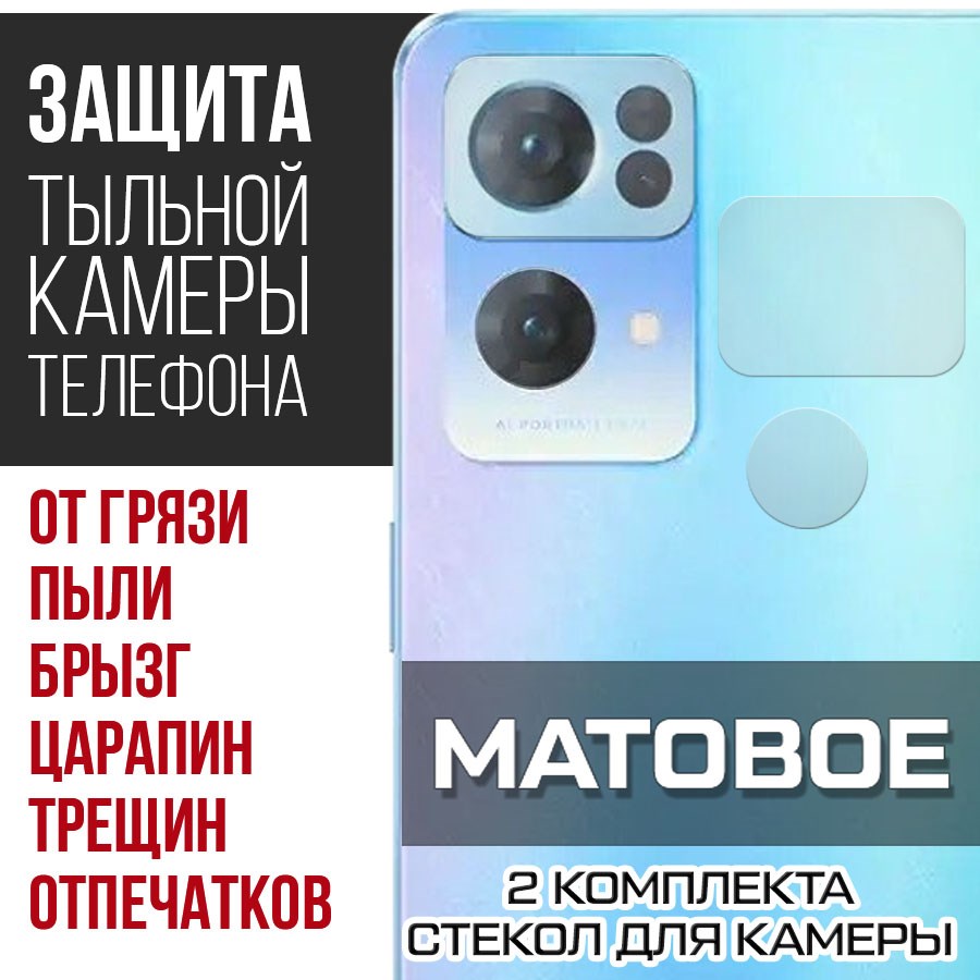 

Стекло защитное гибридное Матовое Krutoff для камеры Oppo Reno 7 Pro 5G