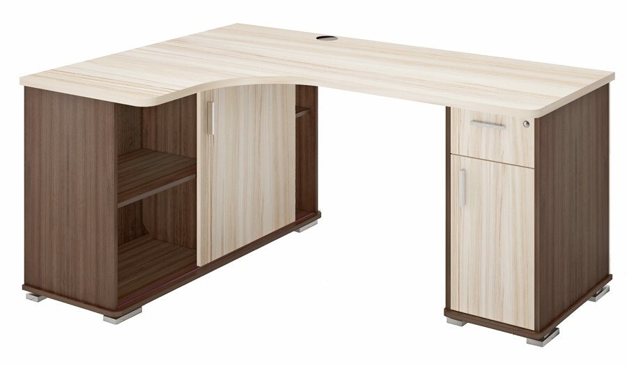 фото Стол компьютерный мэрдэс ср-160м шамони/карамель/карамель левосторонний