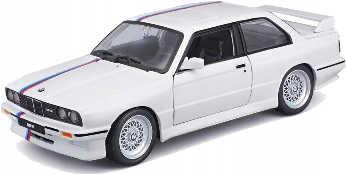 Машина Bburago 1988 BMW 3 Series M3 1/24 белый 18-21100