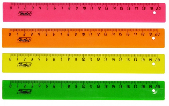 

Линейка Hatber пластиковая флуоресцентная 20 см в ассортименте, Разноцветный