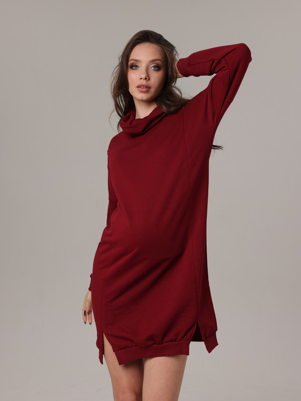 

Платье для беременных женское FEST 2-128505Е бордовое 44 RU, 2-128505Е