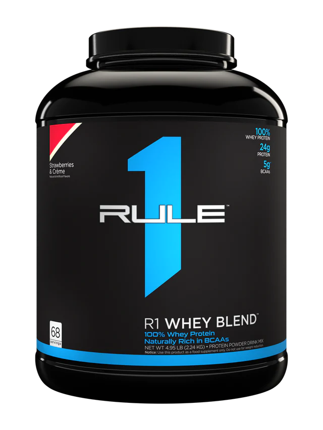 Протеин Rule One Proteins R1 Whey Blend, 2300 г, strawberries & creme