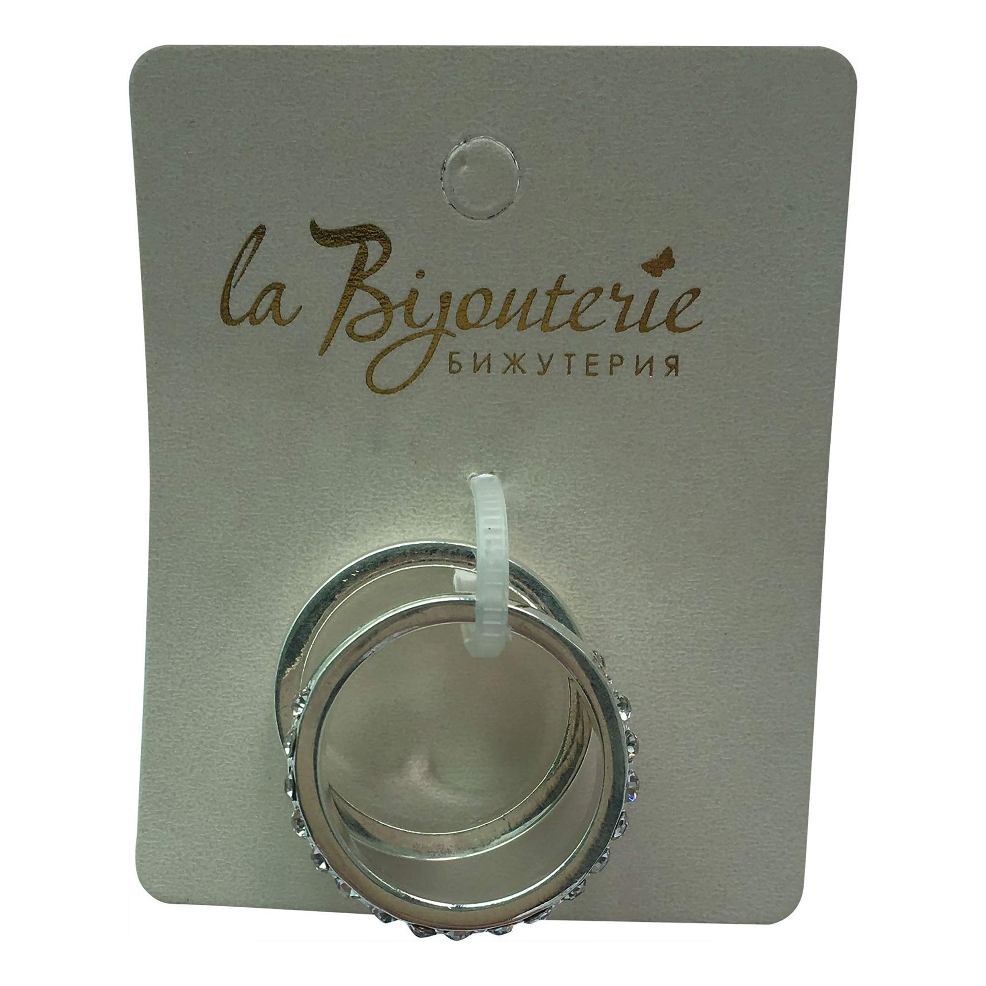 Кольцо из бижутерного сплава со стразами р. one size La Bijouterie