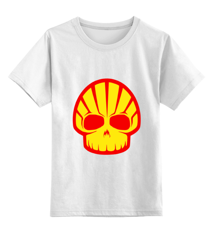 

Детская футболка Printio Shell skull цв.белый р.140, 0000000734545