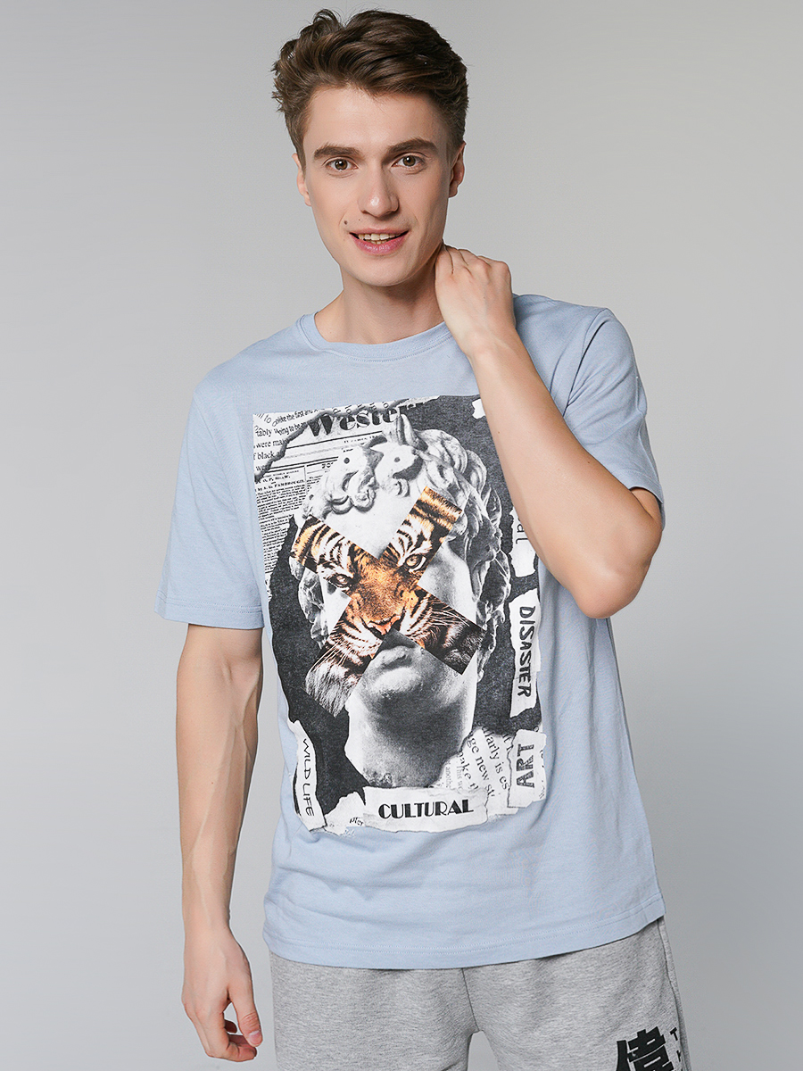 

Футболка мужская ТВОЕ 85302 голубая XXL, 85302