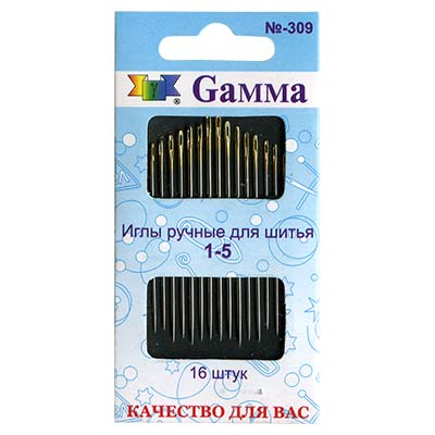 фото Набор игл gamma 1-5 n-309 швейных ручных 16 шт гамма