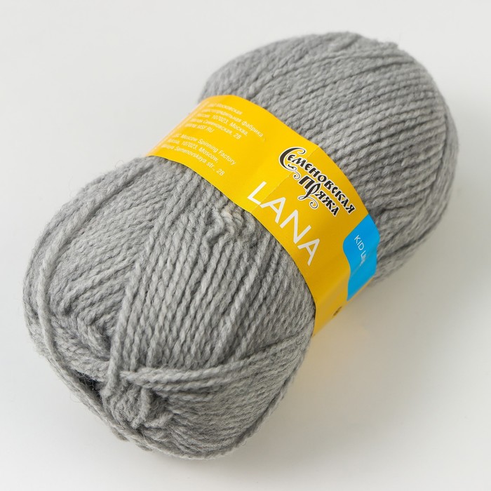 фото Пряжа lana (лана) 50% шерсть, 50% акрил 200м/50гр м. св. сер (910) nobrand