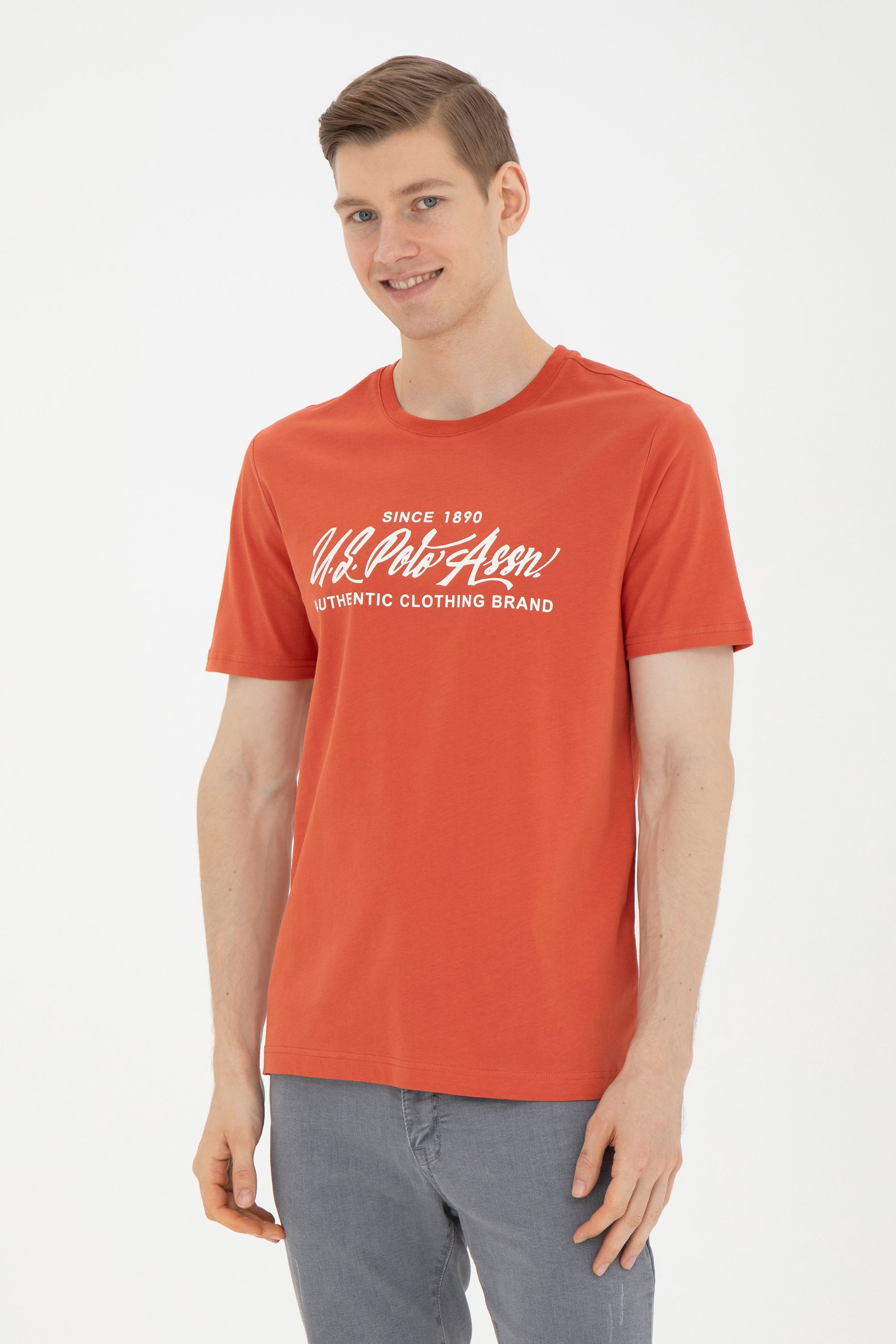 

Футболка мужская U.S. POLO Assn. G081GL0110ANTI оранжевая S, Оранжевый, G081GL0110ANTI