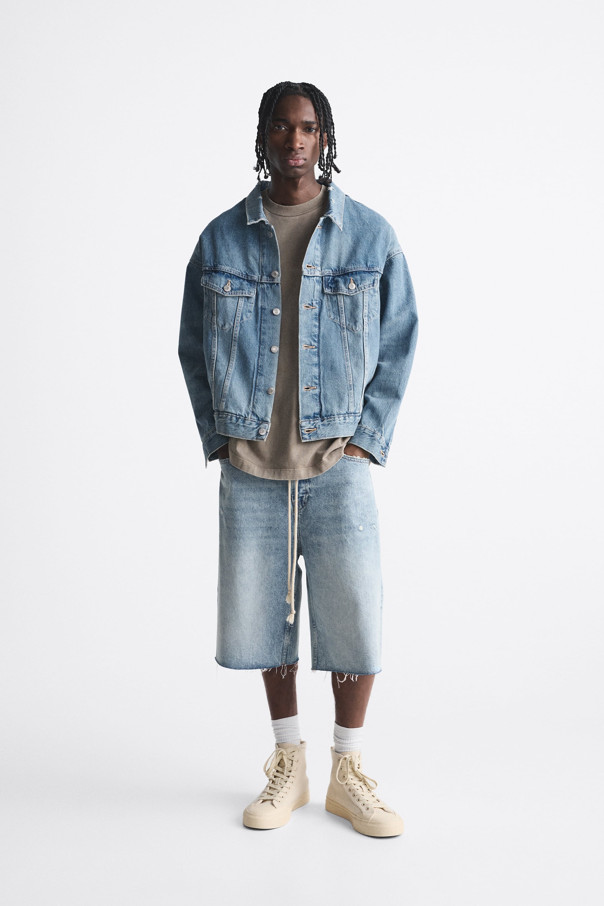 

Джинсовая куртка мужская ZARA 00250400 синяя M (доставка из-за рубежа), Синий, 00250400