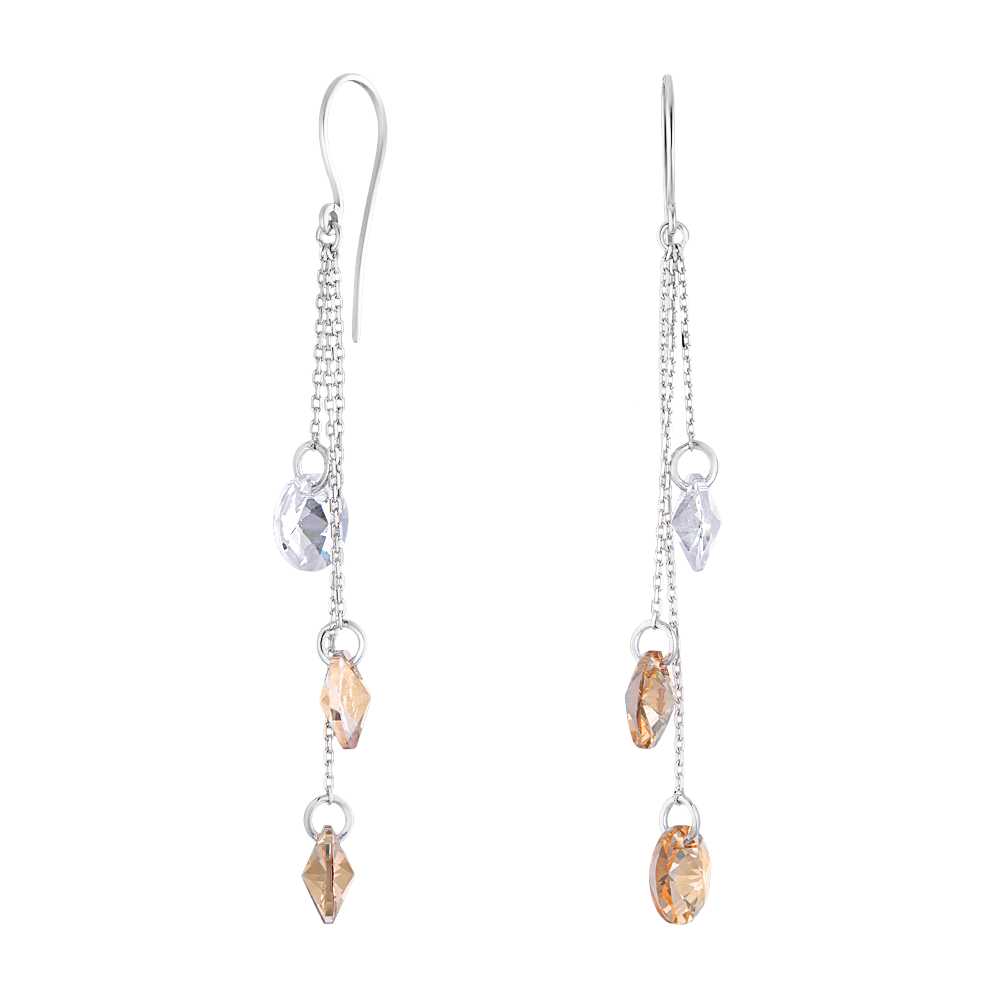 

Серьги из серебра со swarovski ЮВЕЛИР КАРАТ 2129442/95