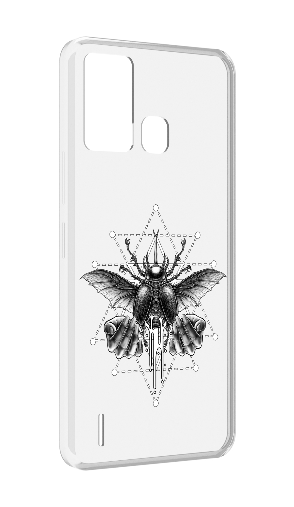 

Чехол MyPads скарабей для ITEL S16 / ITEL Vision 1 Pro, Прозрачный, Tocco