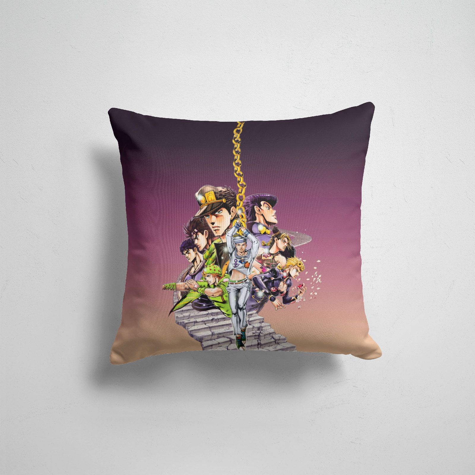 фото Подушка декоративная 45х45см аниме jojo bizarre adventure jo jo 365home