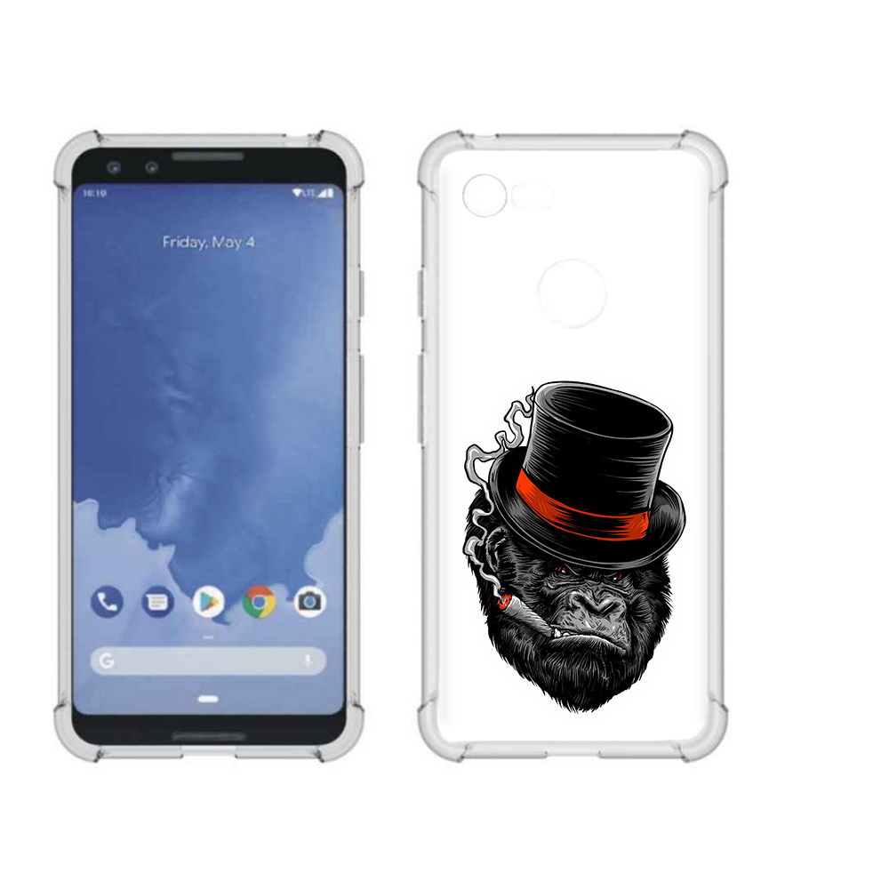 

Чехол MyPads Tocco для Google Pixel 3 дизайнерская горилла, Прозрачный, Tocco