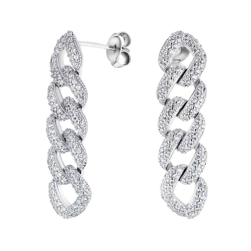 

Серьги из серебра с фианитом ЮВЕЛИР КАРАТ 2129587/9YE23586