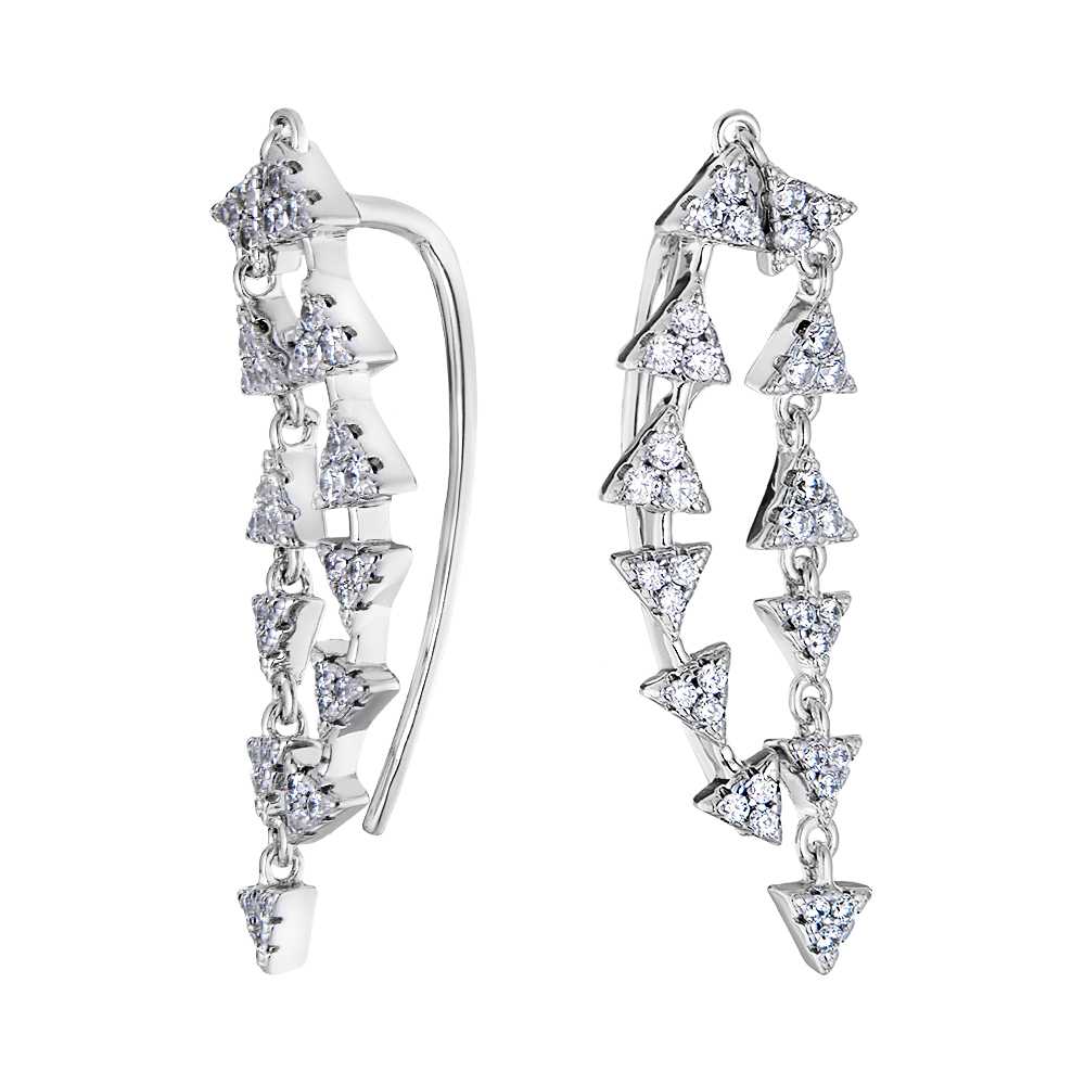 

Серьги из серебра с фианитом ЮВЕЛИР КАРАТ 2127435/9