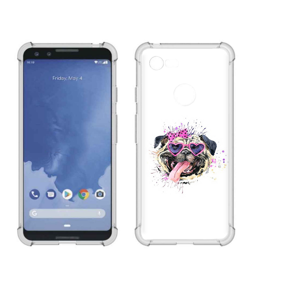 

Чехол MyPads Tocco для Google Pixel 3 Веселая собака, Прозрачный, Tocco