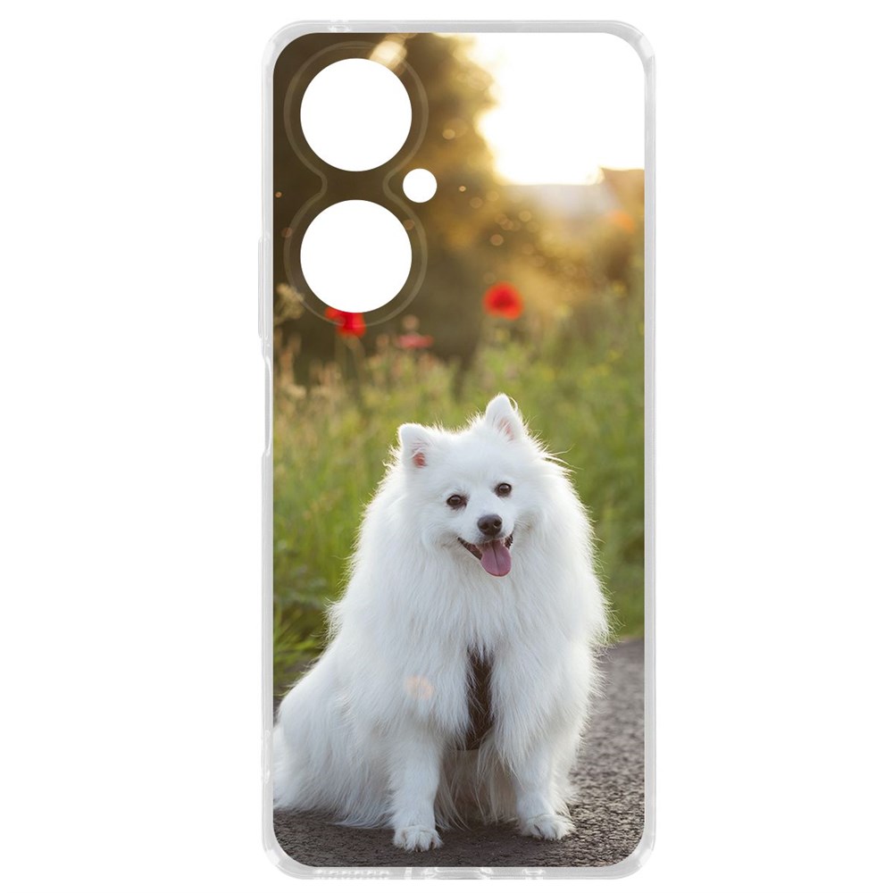 

Чехол-накладка Krutoff Clear Case Белый шпиц для Huawei Nova 11i, Прозрачный