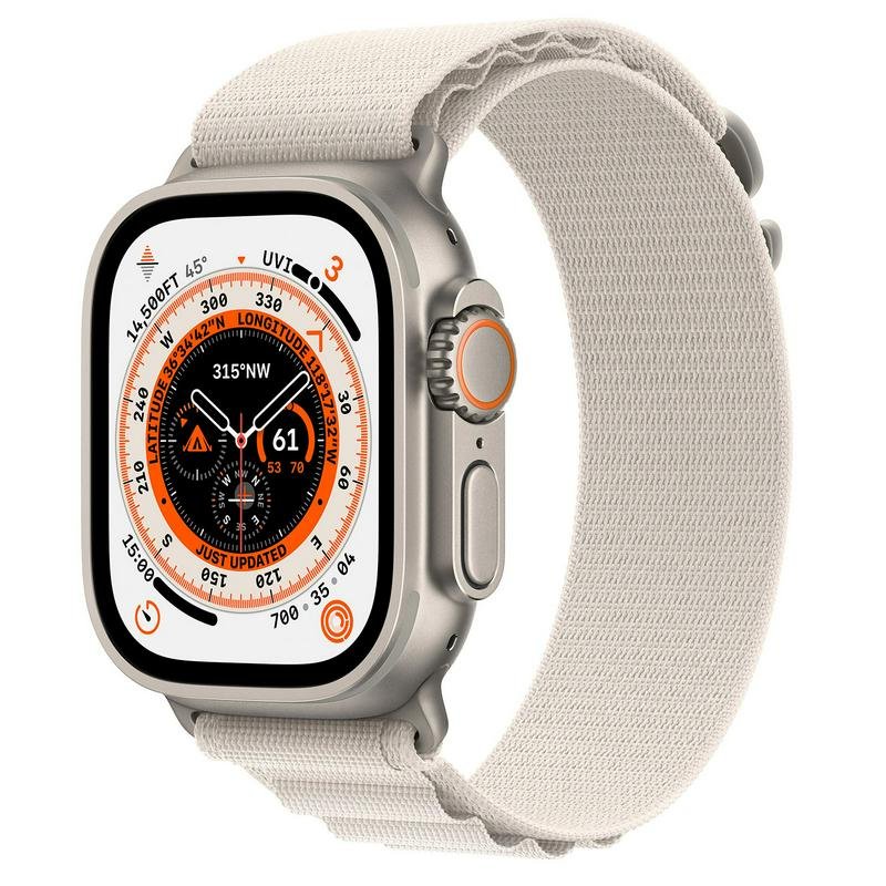 фото Умные часы apple watch ultra gps + cellular 49мм titanium case with starlight alpine loop