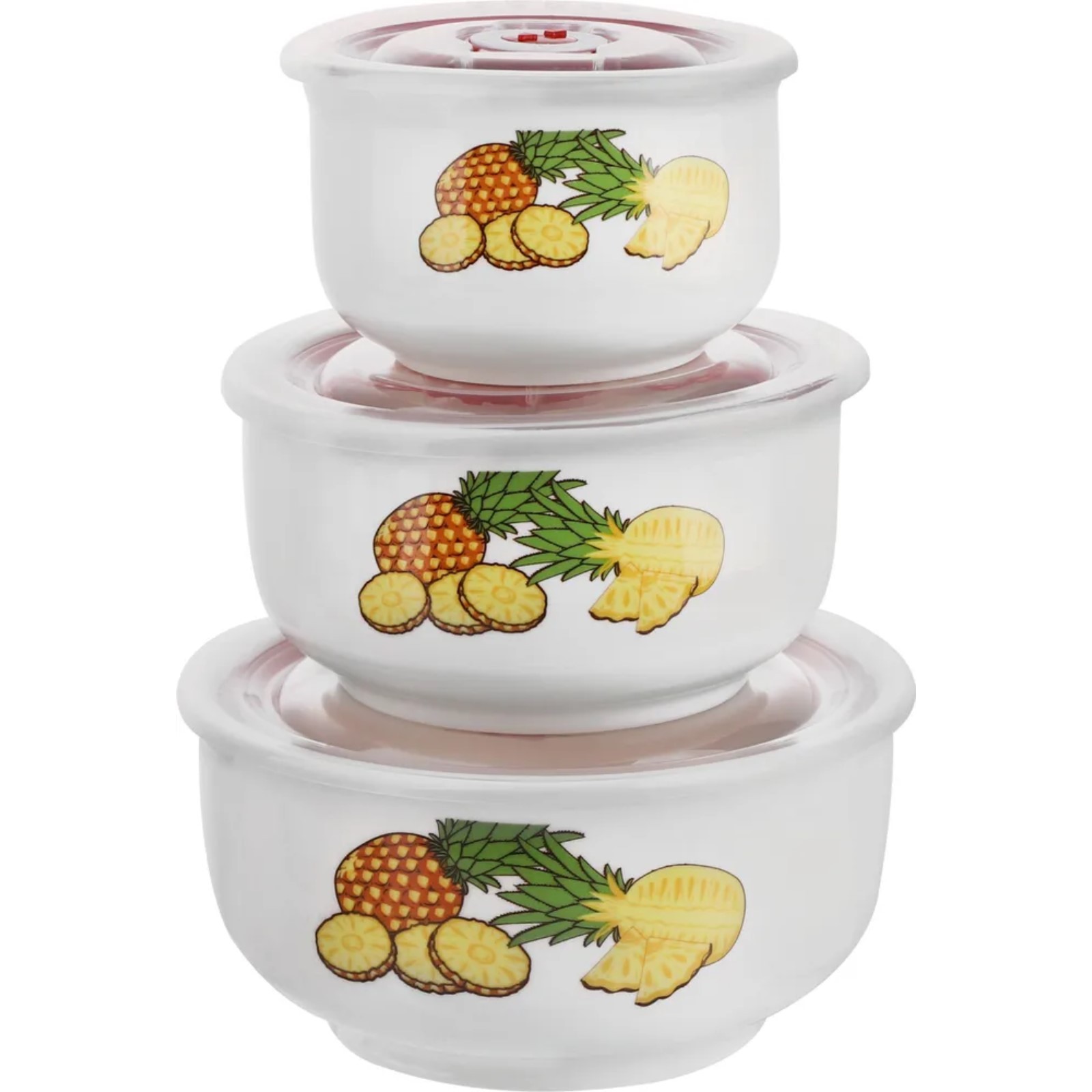 Салатник Bekker BK-5157, керамика, 15.1 см, белый, 3 шт