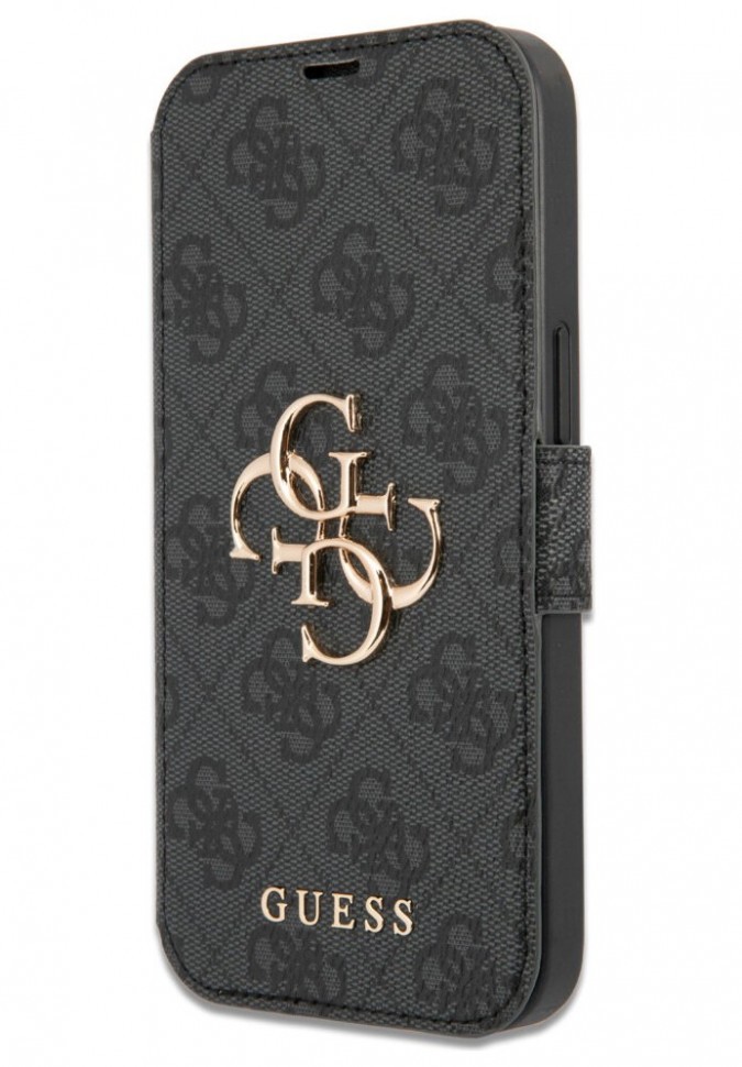 фото Чехол-книжка cg mobile guess pu 4g big metal logo booktype для iphone 13 pro, серый