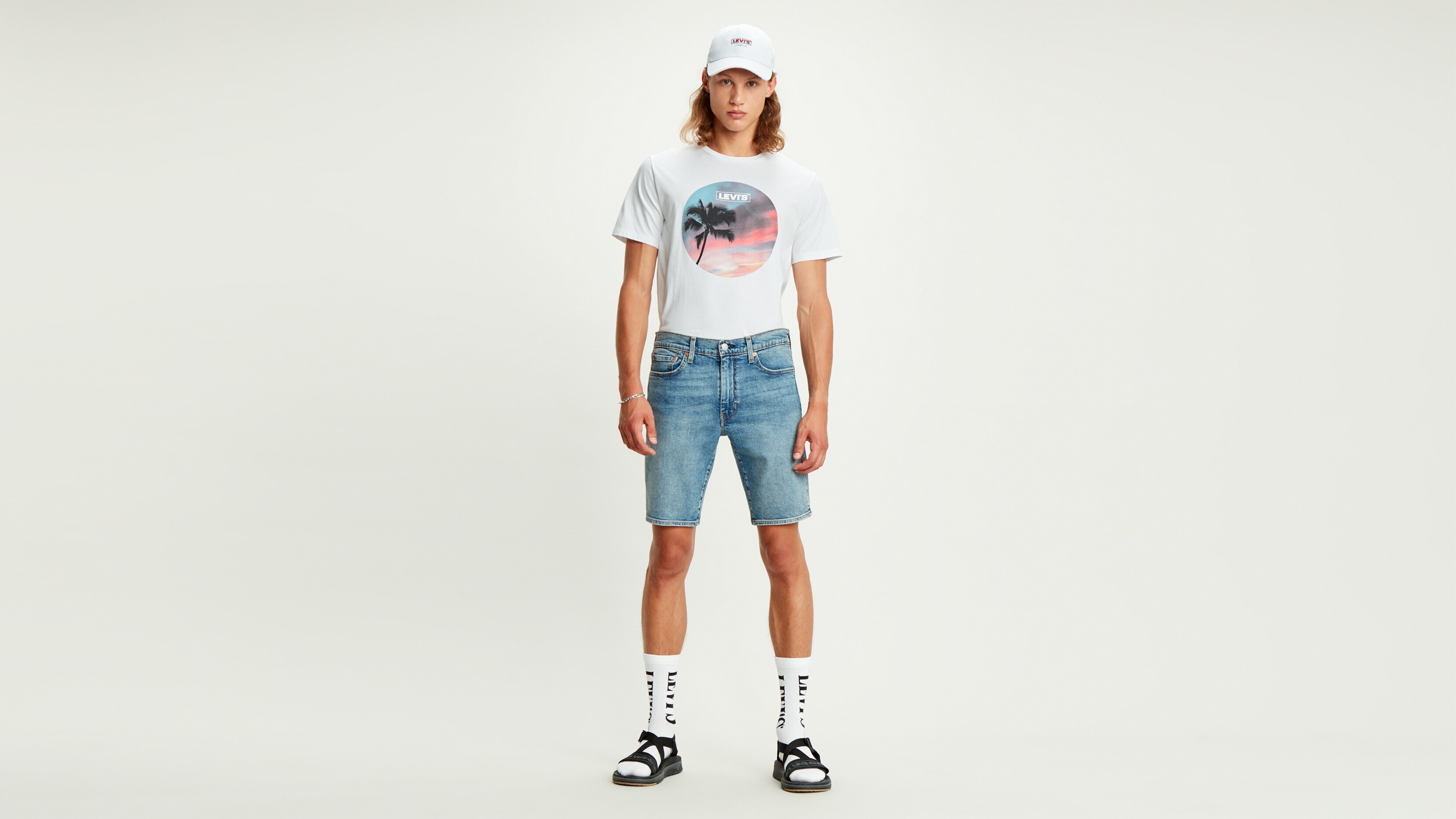 фото Джинсовые шорты мужские levis 511™ slim hemmed short голубые 38 levi's