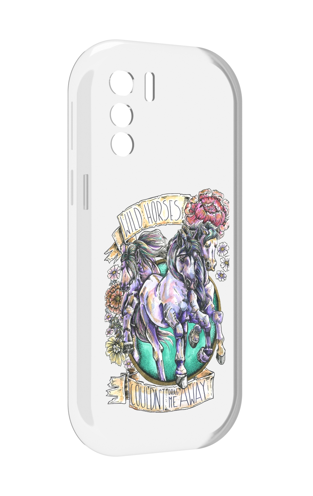 

Чехол MyPads рисунок коней в цветах для UleFone Note 13P, Прозрачный, Tocco