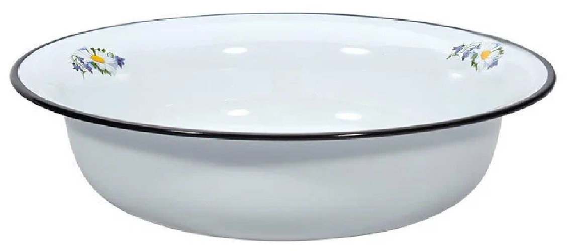 Миска 4л Лысьвенская эмаль С-0314/5 Ромашковое поле белый