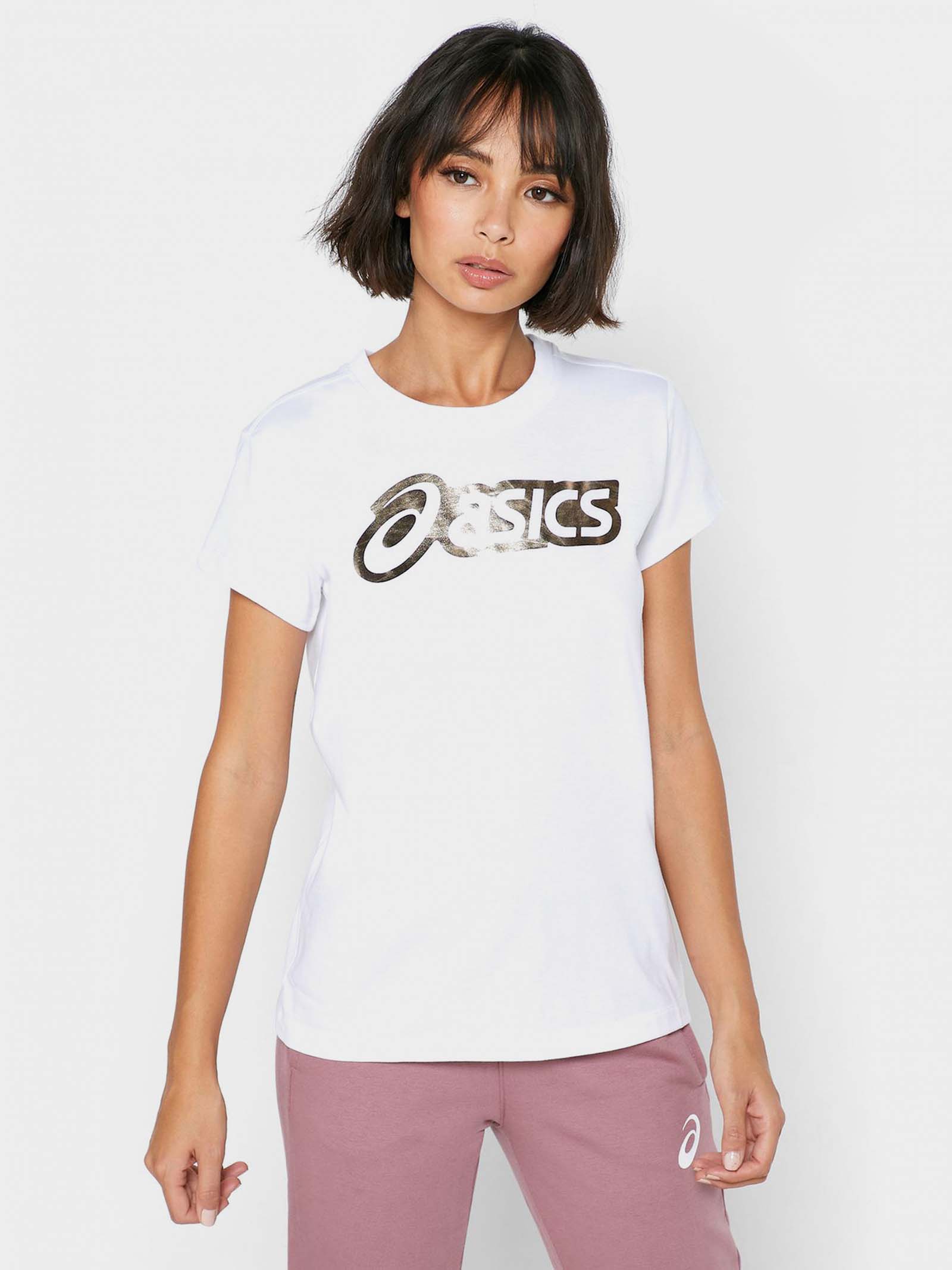 фото Футболка женская asics logo graphic tee белая xs