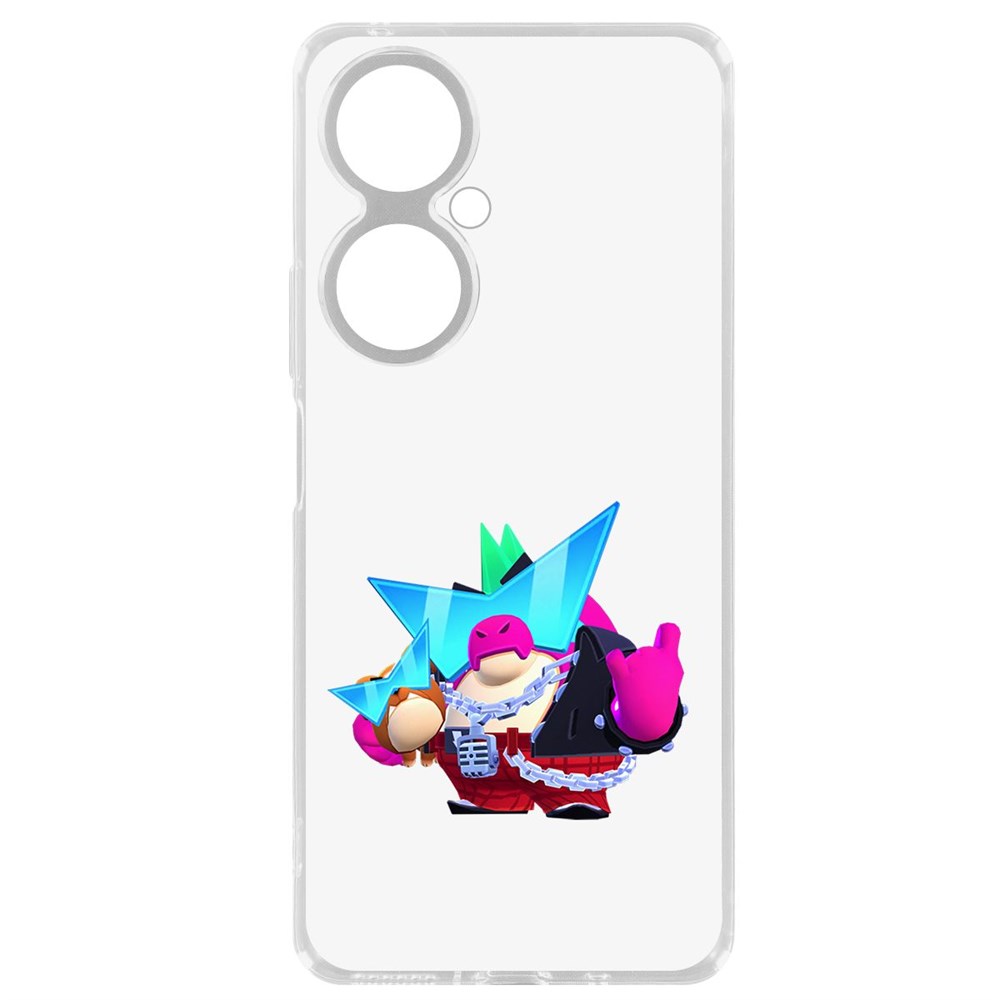 

Чехол-накладка Krutoff Clear Case Brawl Stars-Плохиш Базз для Huawei Nova 11i, Прозрачный