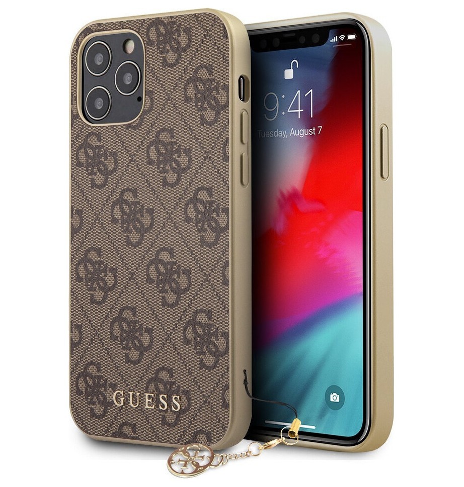 

Чехол Guess 4G Charms collection Hard для iPhone 12 Pro Max, Коричневый, 4G Charms collection Hard