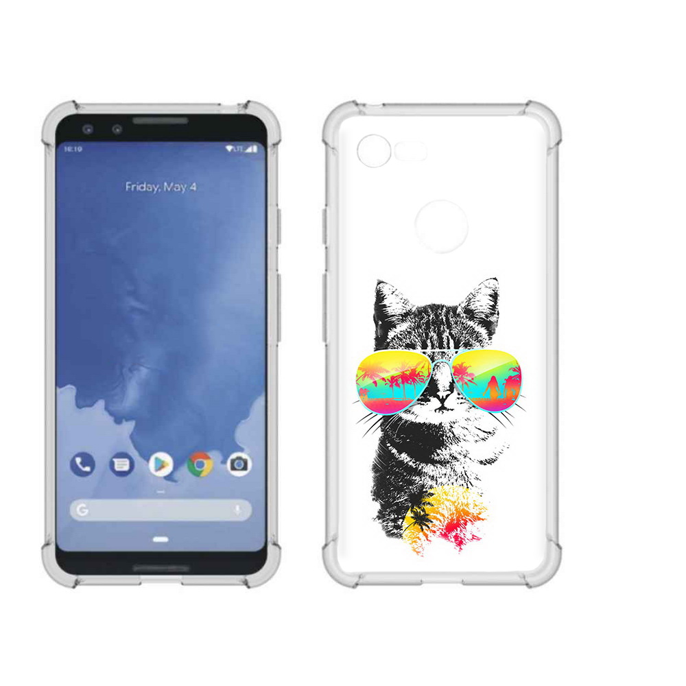 

Чехол MyPads Tocco для Google Pixel 3 крутой кот, Прозрачный, Tocco