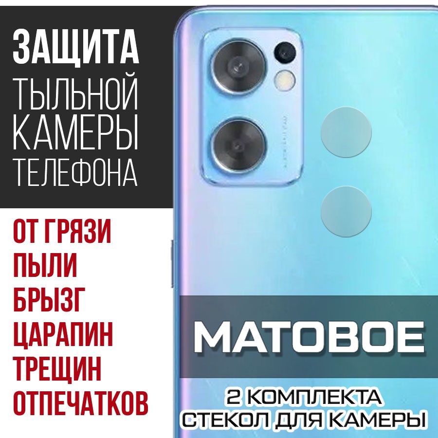 

Стекло защитное гибридное Матовое Krutoff для камеры Oppo Reno 7 SE