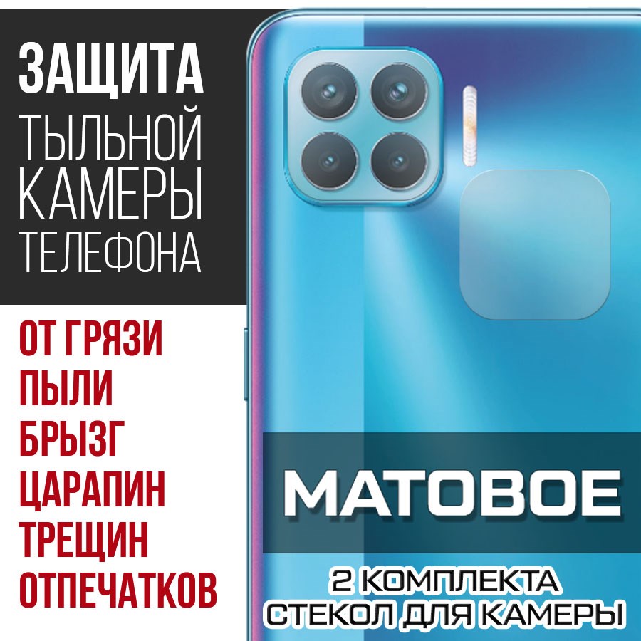 

Стекло защитное гибридное Матовое Krutoff для камеры Oppo Reno 4 Lite