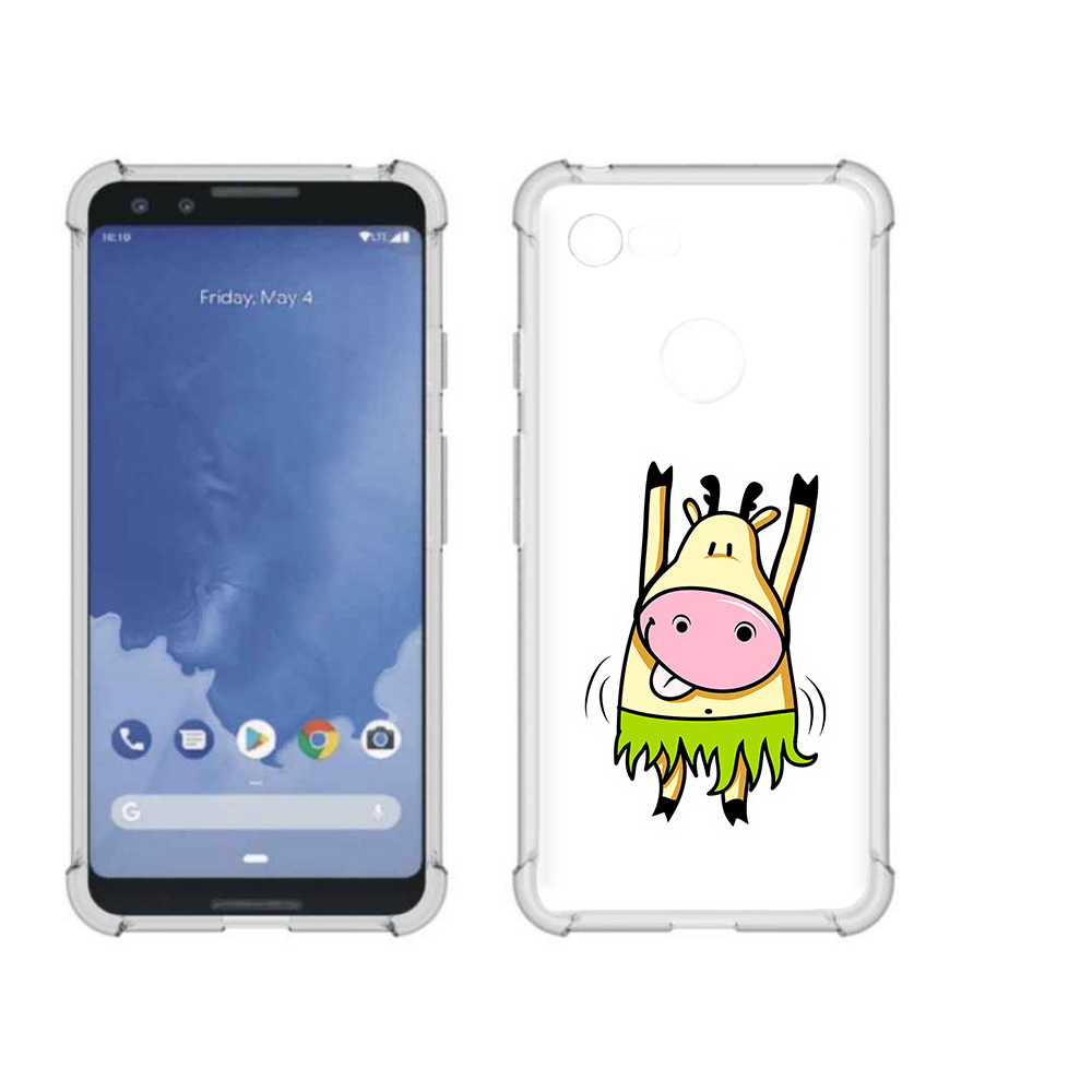 

Чехол MyPads Tocco для Google Pixel 3 Веселая корова, Прозрачный, Tocco