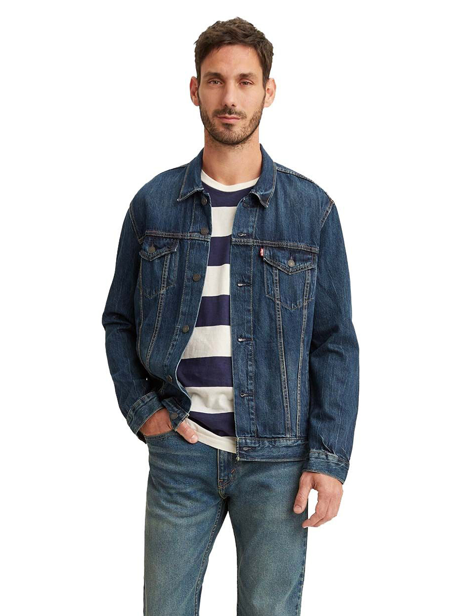 

Джинсовая куртка мужская Levi's THE TRUCKER JACKET синяя L, THE TRUCKER JACKET