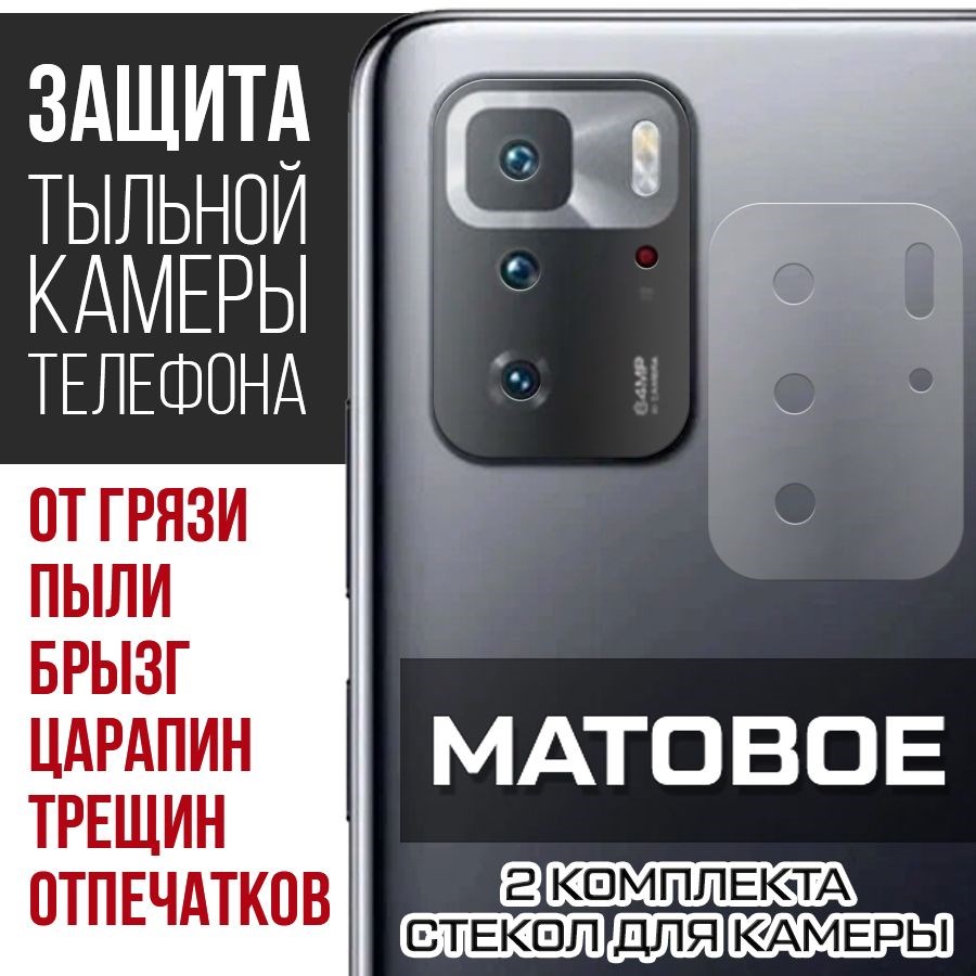 

Стекло защитное гибридное Матовое Krutoff для камеры Xiaomi Poco X3 GT