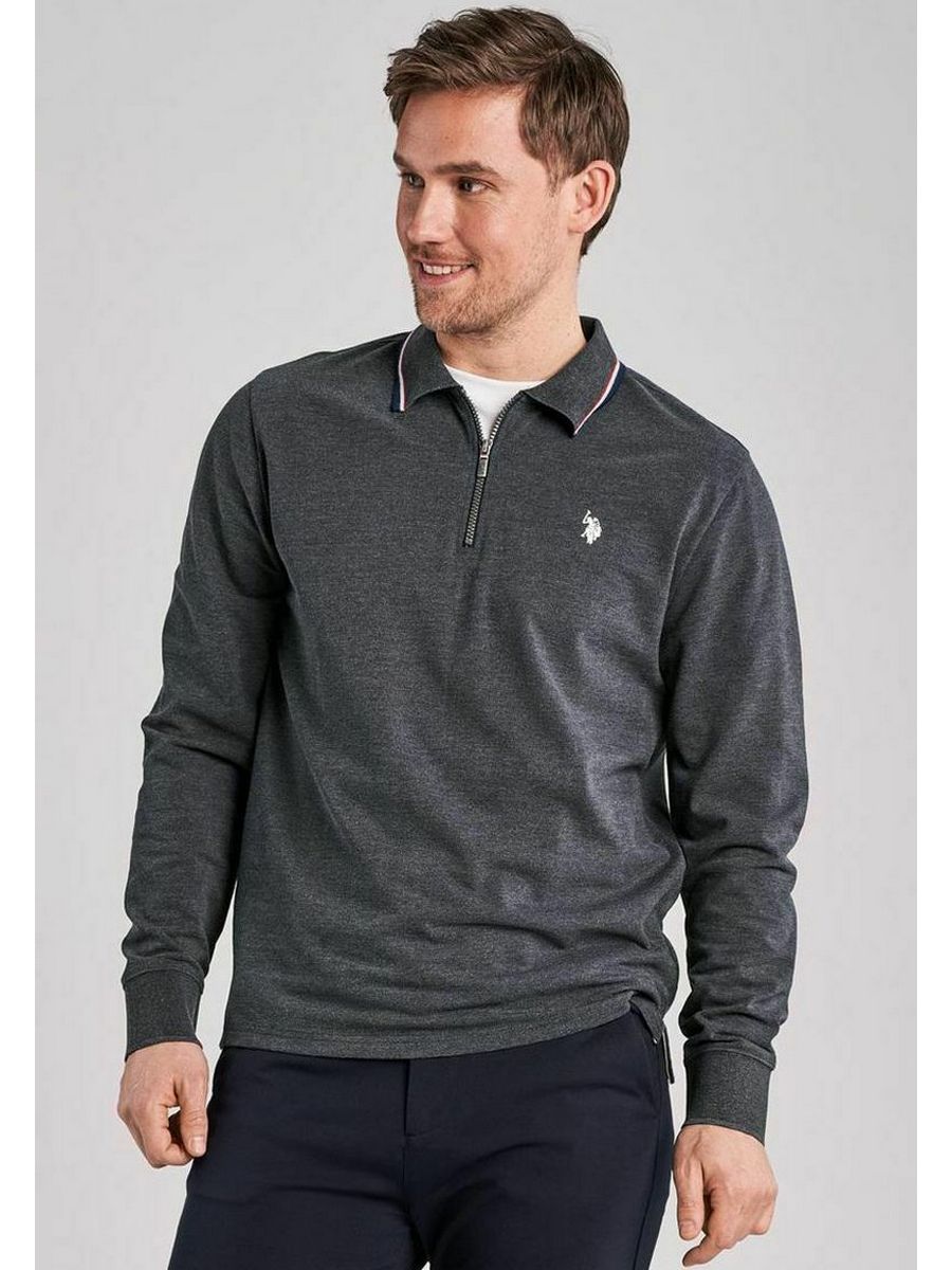 Лонгслив мужской U.S. POLO Assn. US222P04R серый M