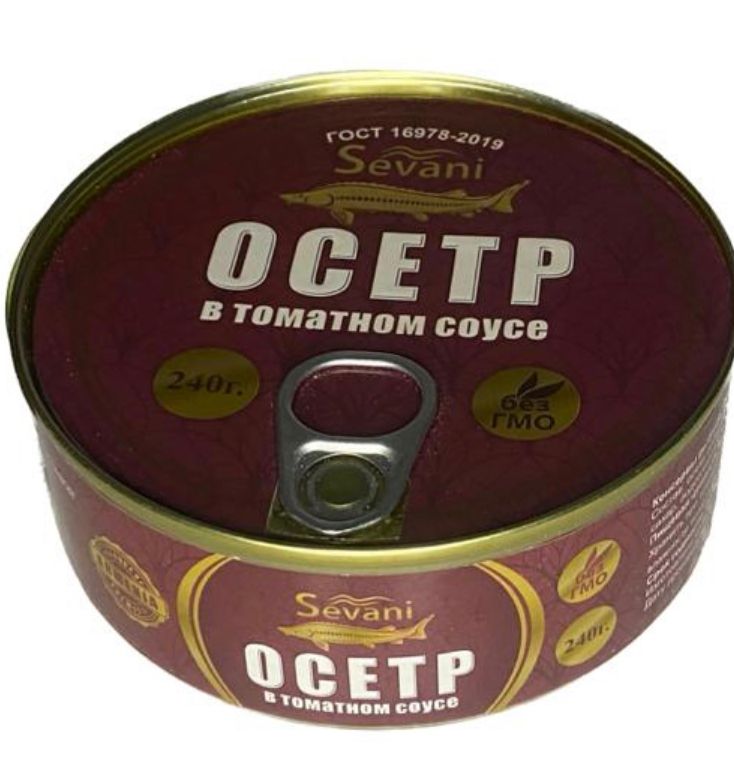 

Консервы рыбные Sevani Осетр в томатном соусе, 240 г