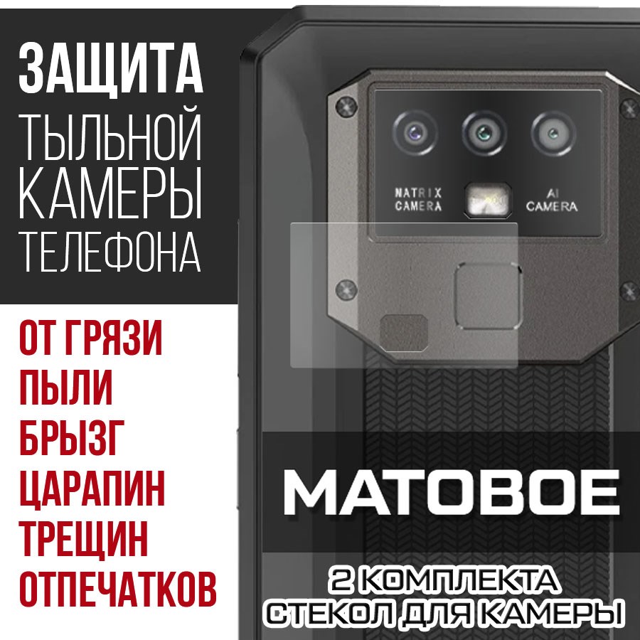 

Стекло защитное гибридное Матовое Krutoff для камеры Oukitel K15 Plus