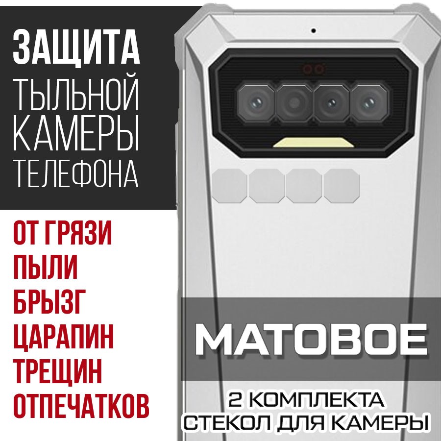 

Стекло защитное гибридное Матовое Krutoff для камеры Oukitel F150 Pro R2022