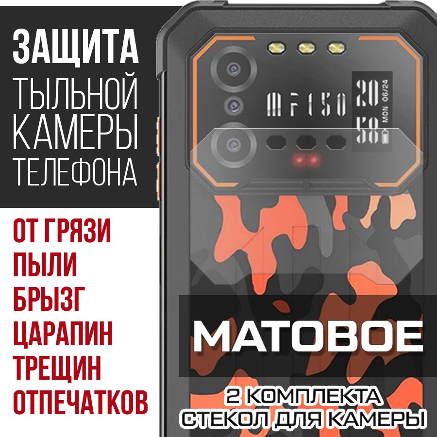 

Стекло защитное гибридное Матовое Krutoff для камеры Oukitel F150 B1 Pro