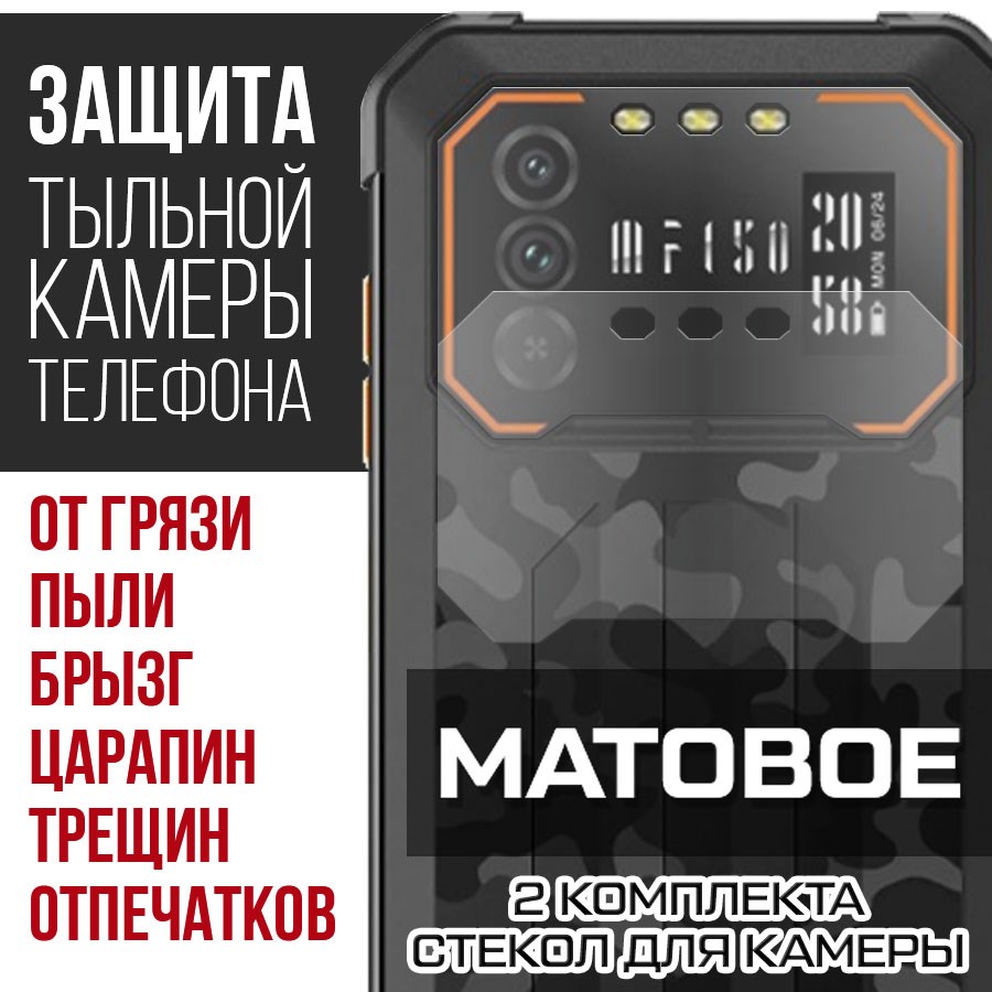 

Стекло защитное гибридное Матовое Krutoff для камеры Oukitel F150 B1
