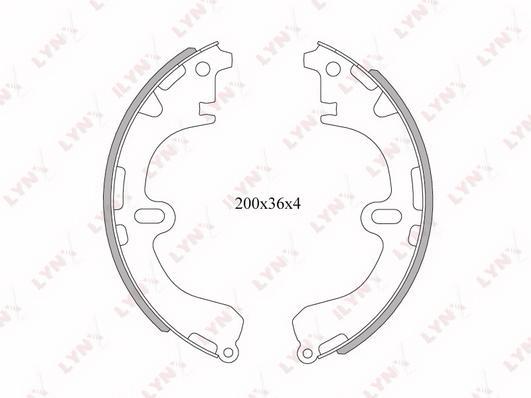 

Тормозные колодки LYNXauto барабанные для Toyota Corolla 1.3-2.0D 87-02 BS7502