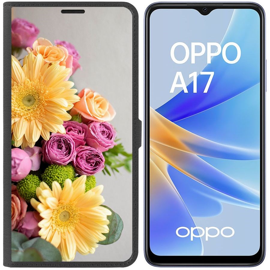 Чехол-книжка Eco Book для Oppo A17 Букет