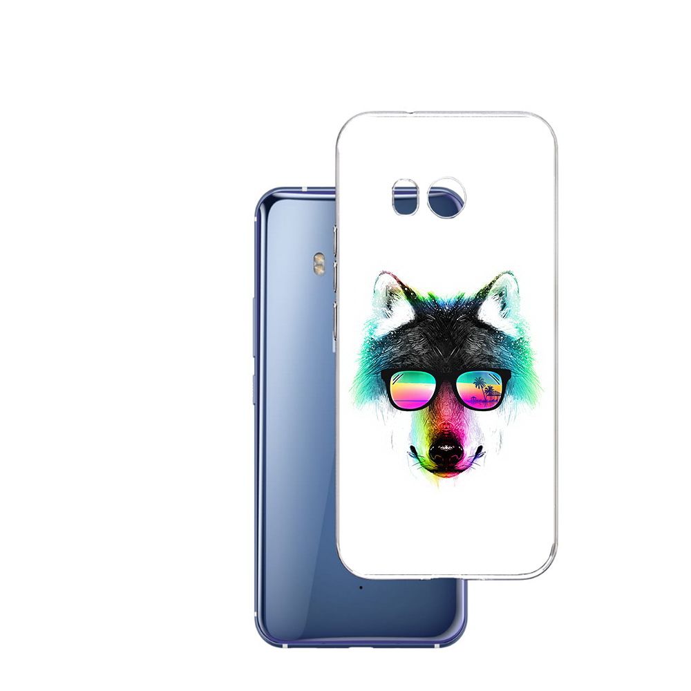 

Чехол MyPads Tocco для HTC U11 радужный волк, Прозрачный, Tocco